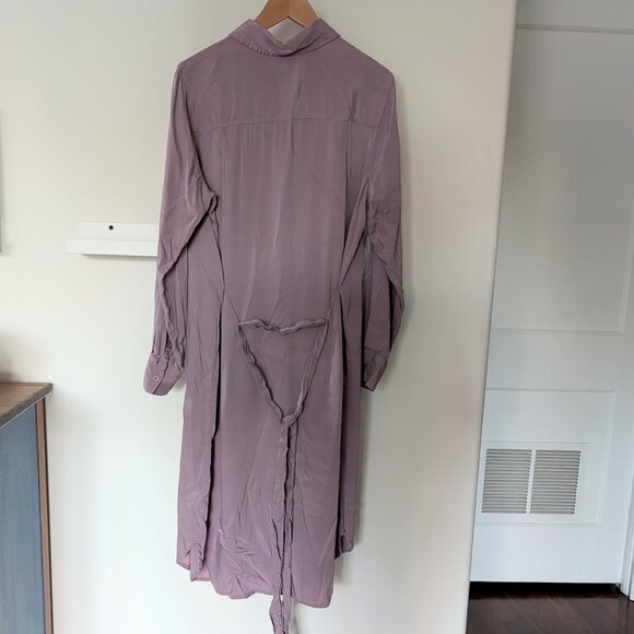 Universal Standard Michelle Cupro Women's Shirt Dress w Belt & Pockets XS 10-12 - Picture 5 of 7